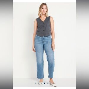 Old Navy Sky High Wide Leg Cropped Jean